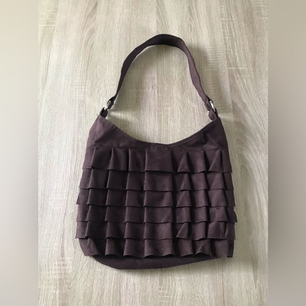 NWOT … Rich “Chocolate Suede” Shoulder Bag
